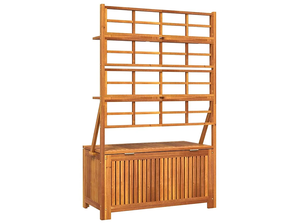 Boîte de rangement avec treillis 99x50x160 cm Acacia massif