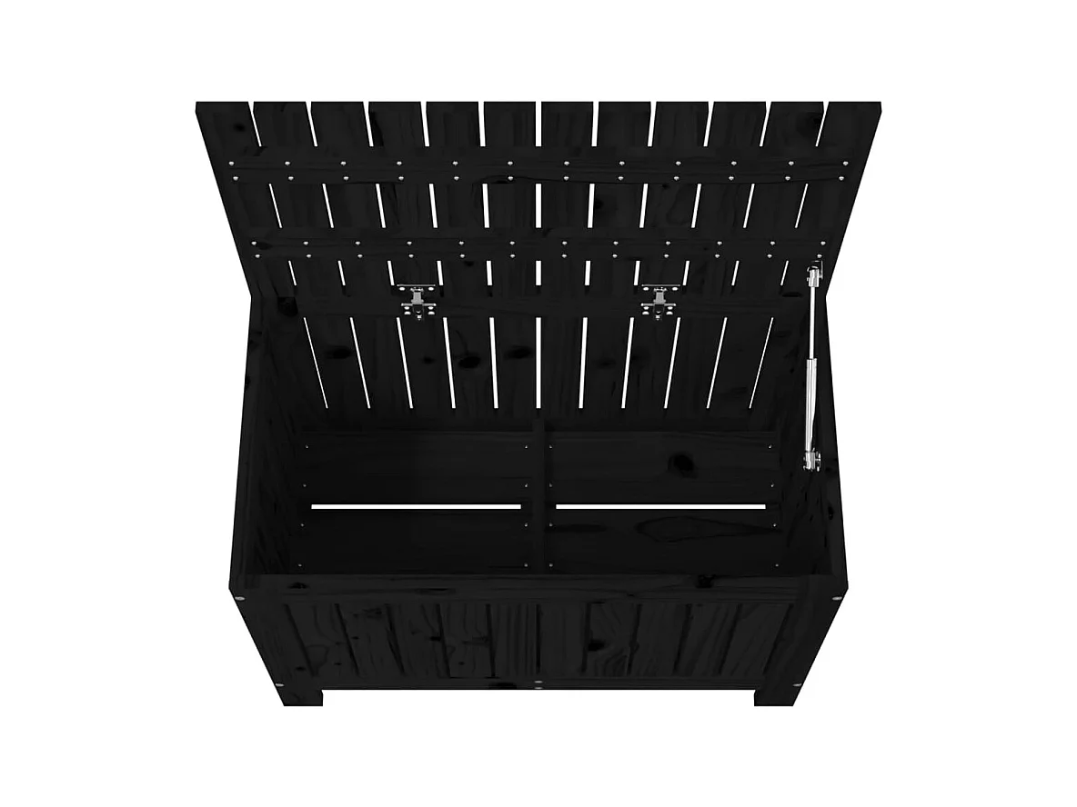 Tuinbox 76x42,5x54 cm massief grenenhout zwart