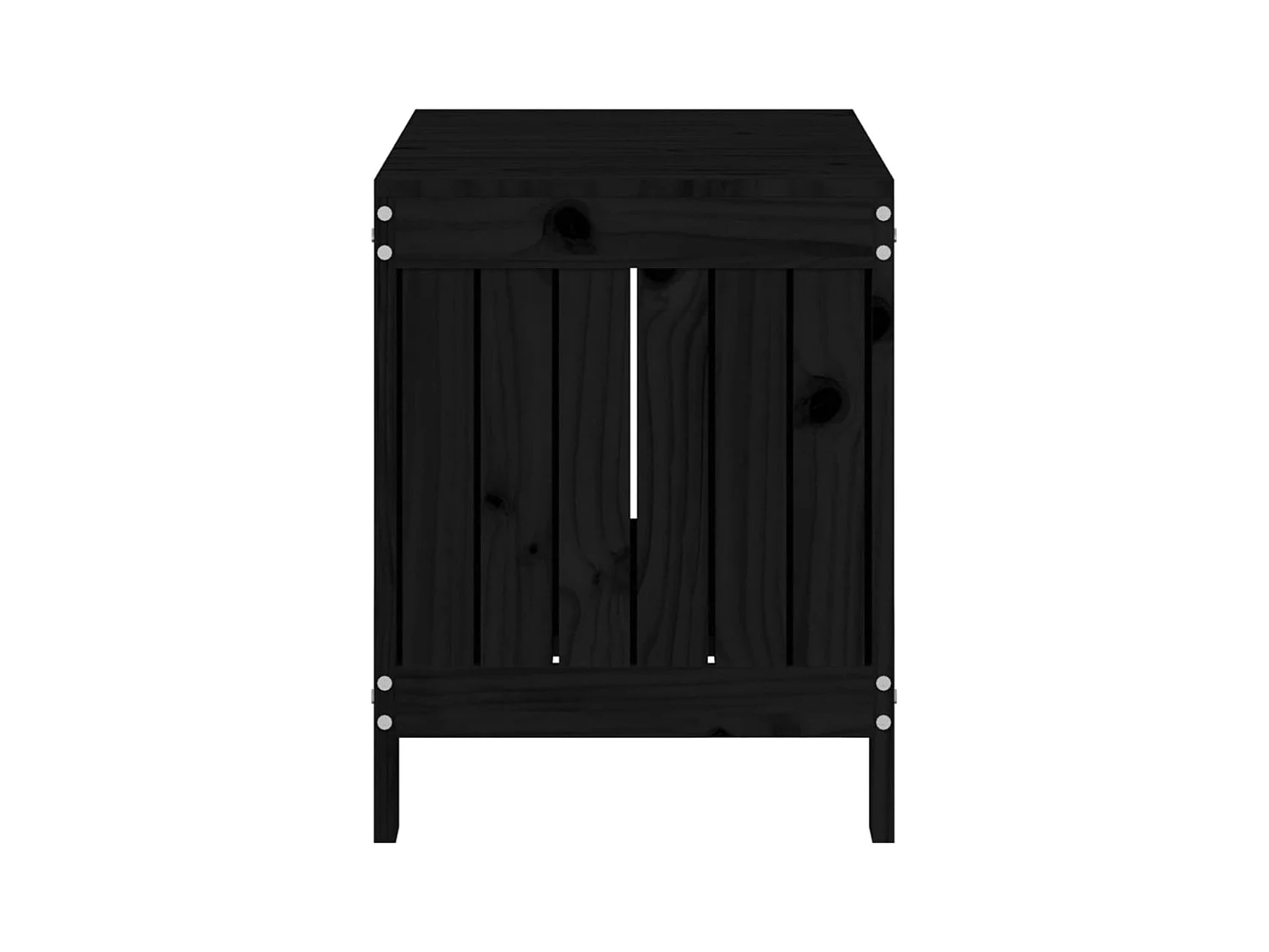 Tuinbox 76x42,5x54 cm massief grenenhout zwart