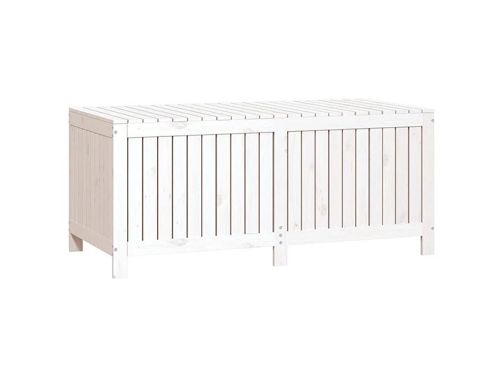 Boîte de rangement de jardin Blanc 147x68x64 cm Bois de pin