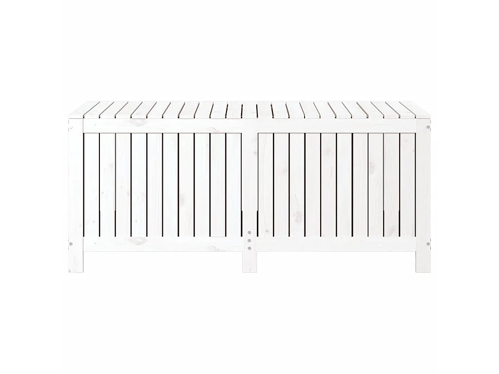 Boîte de rangement de jardin Blanc 147x68x64 cm Bois de pin