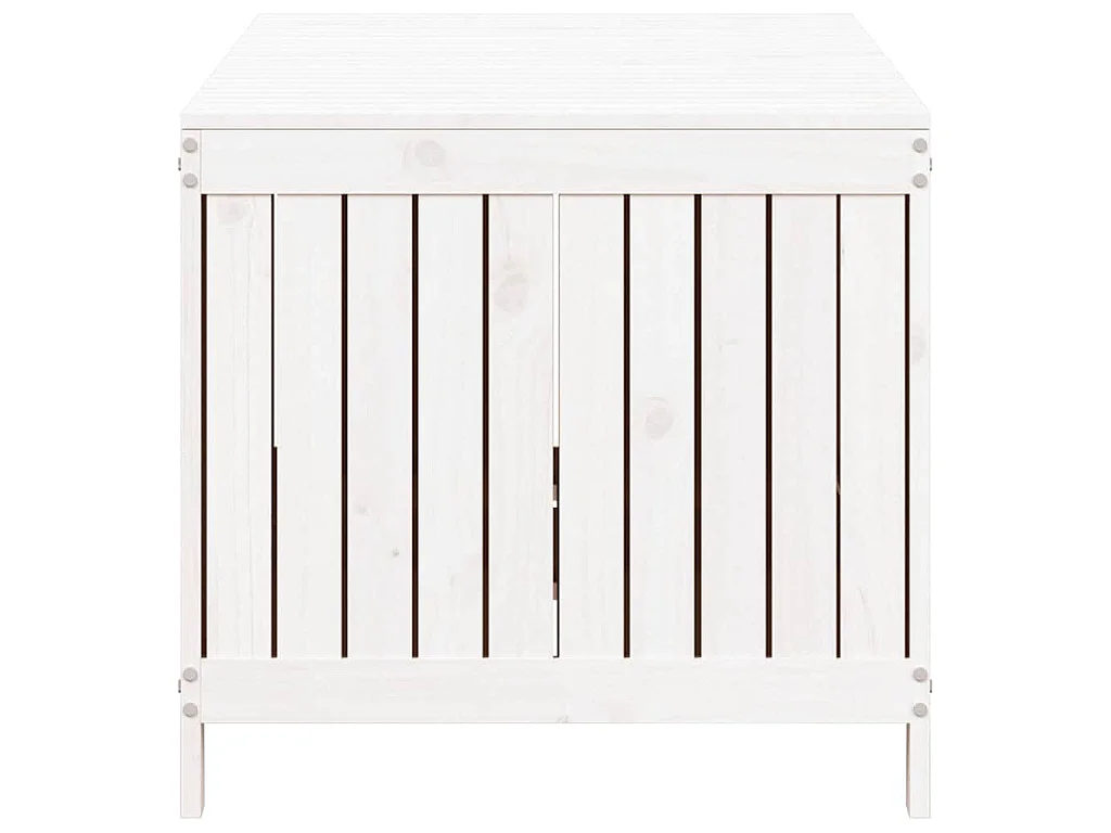 Boîte de rangement de jardin Blanc 147x68x64 cm Bois de pin