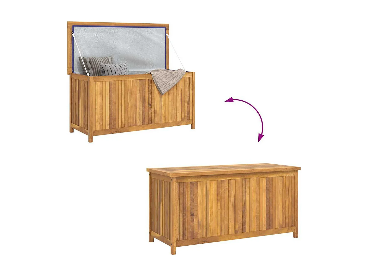 Caixa para jardim 114x50x58 cm madeira de teca maciça