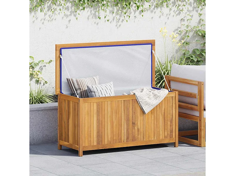 Caixa para jardim 114x50x58 cm madeira de teca maciça