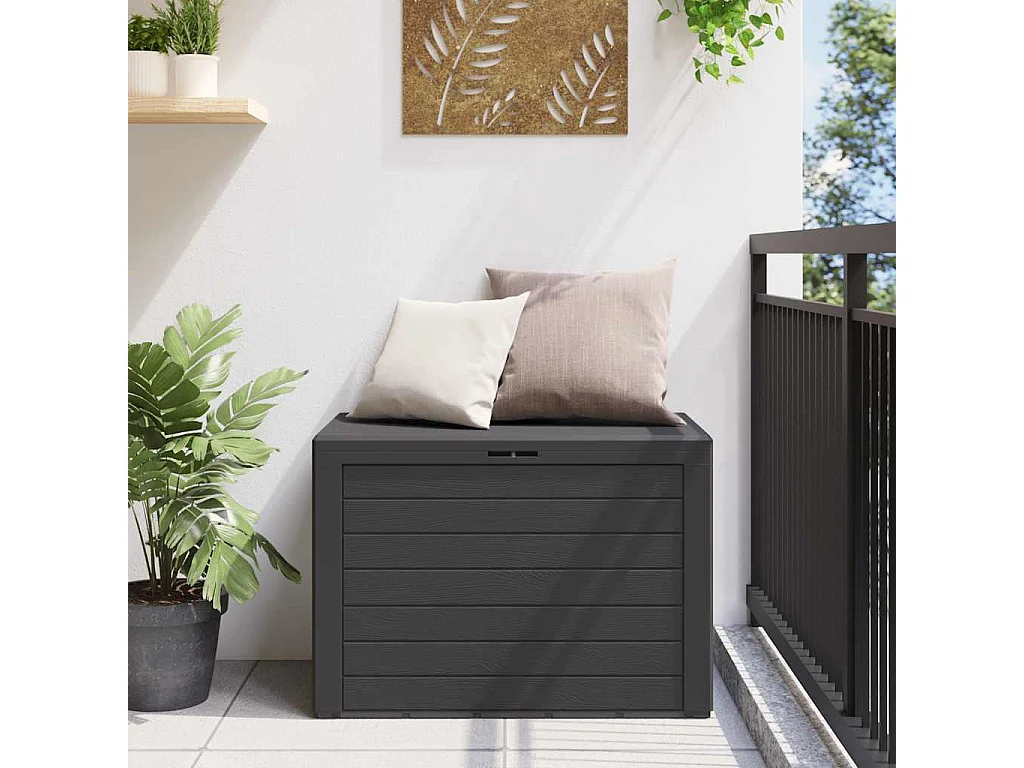 Boîte de rangement de jardin Anthracite 78x44x55 cm