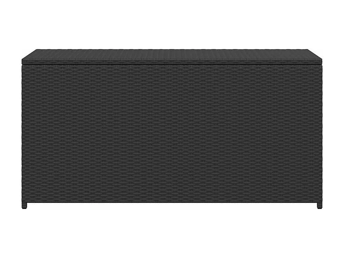 Boîte de rangement de jardin noir 120x50x60 cm résine tressée