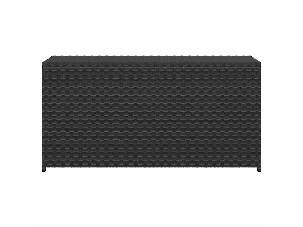 Boîte de rangement de jardin noir 120x50x60 cm résine tressée