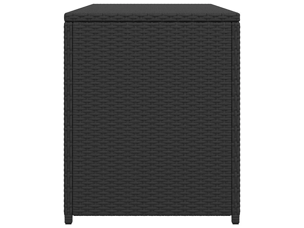 Boîte de rangement de jardin noir 120x50x60 cm résine tressée