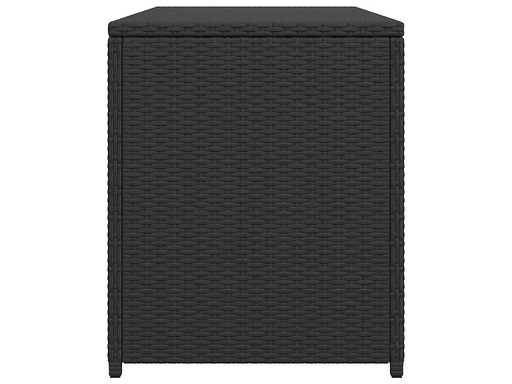 Baule da Giardino Nero 120x50x60 cm in Polyrattan