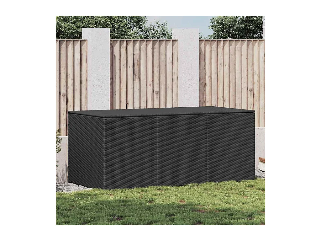 Tuinbox 180x90x70 cm poly rattan zwart
