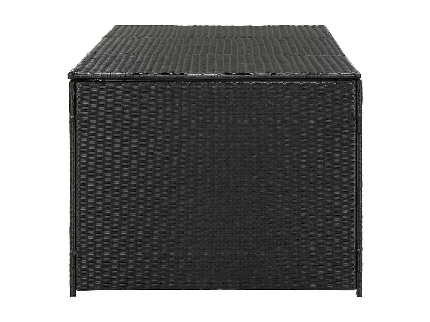 Boîte de rangement de jardin Résine tressée 180x90x70 cm Noir