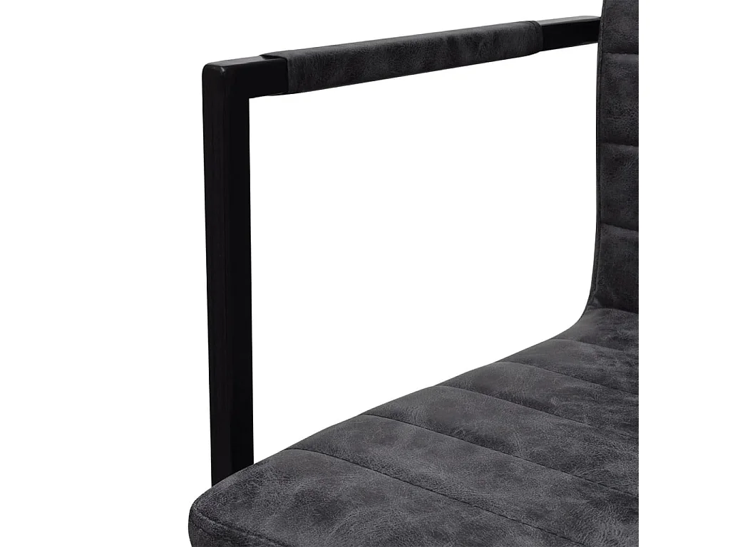 Eetkamerstoelen 2 st kunstleer zwart