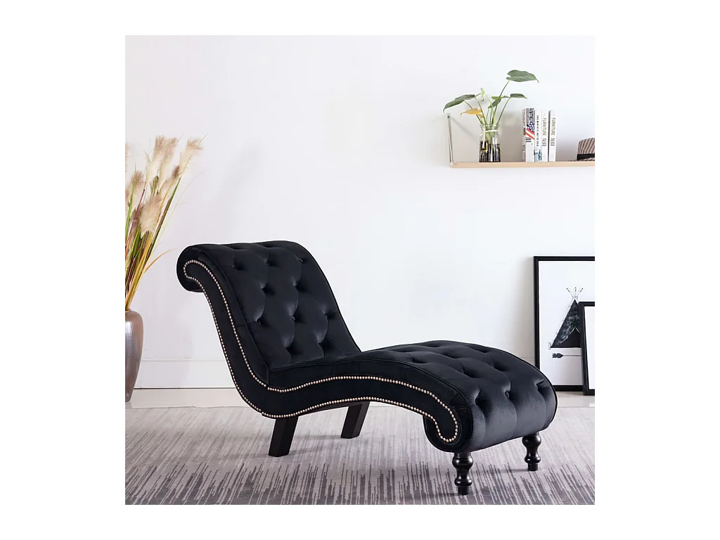 Diván de terciopelo negro