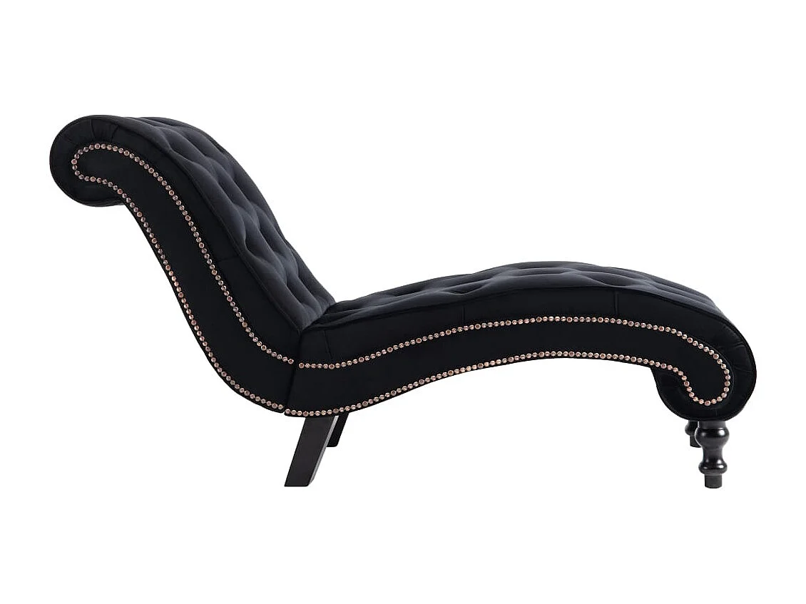 Chaise longue Noir Velours