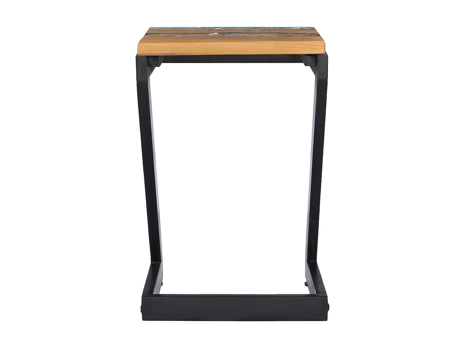 Couchtisch 30 x 30 x 50 cm Massivholz Teak und Polyresin