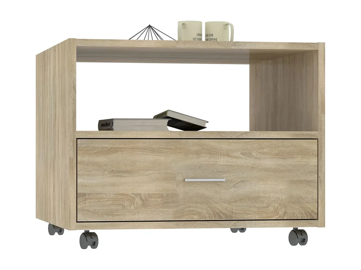 Table basse chêne sonoma 55x55x40 cm bois d'ingénierie