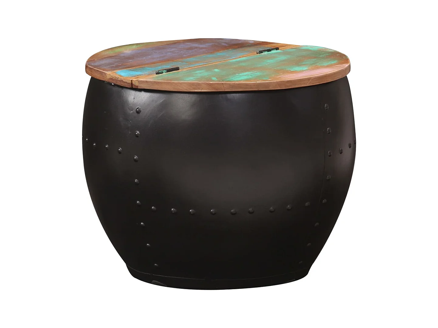 Table basse 53x43 cm Bois de récupération massif