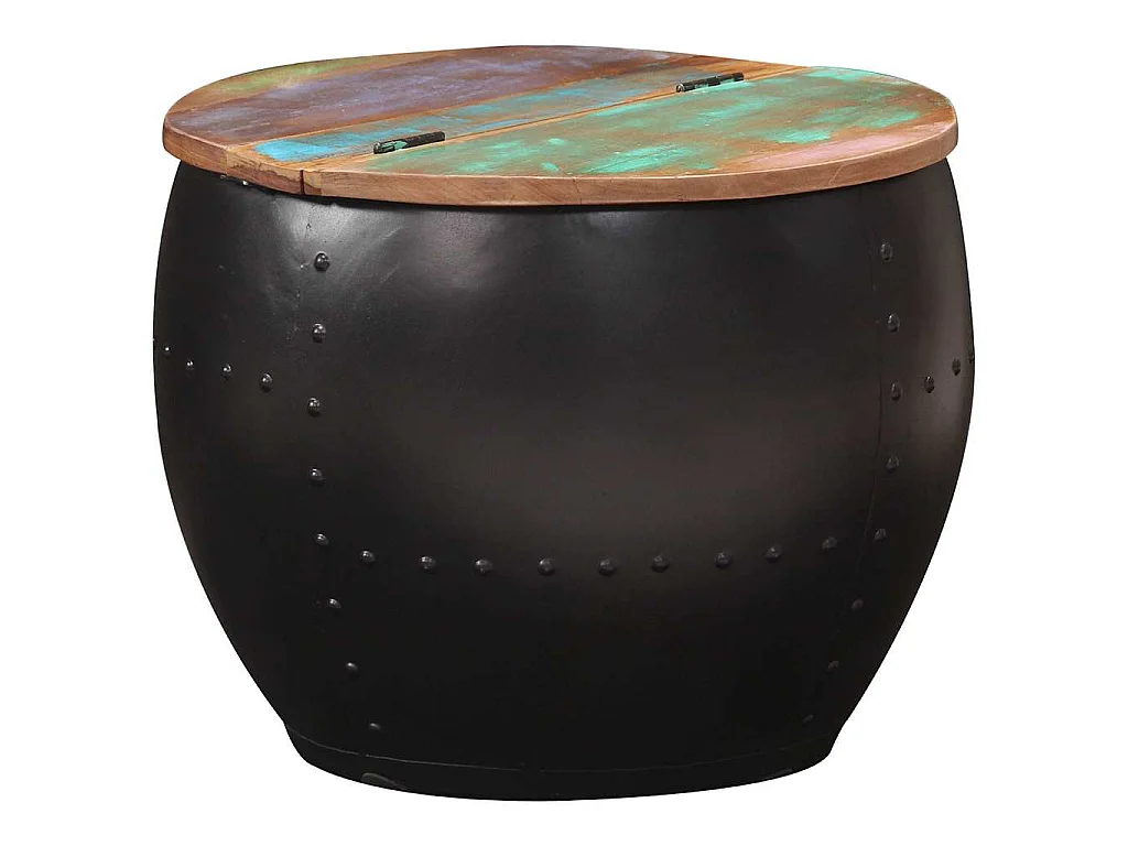 Salontafel 53x43 cm massief gerecycled hout