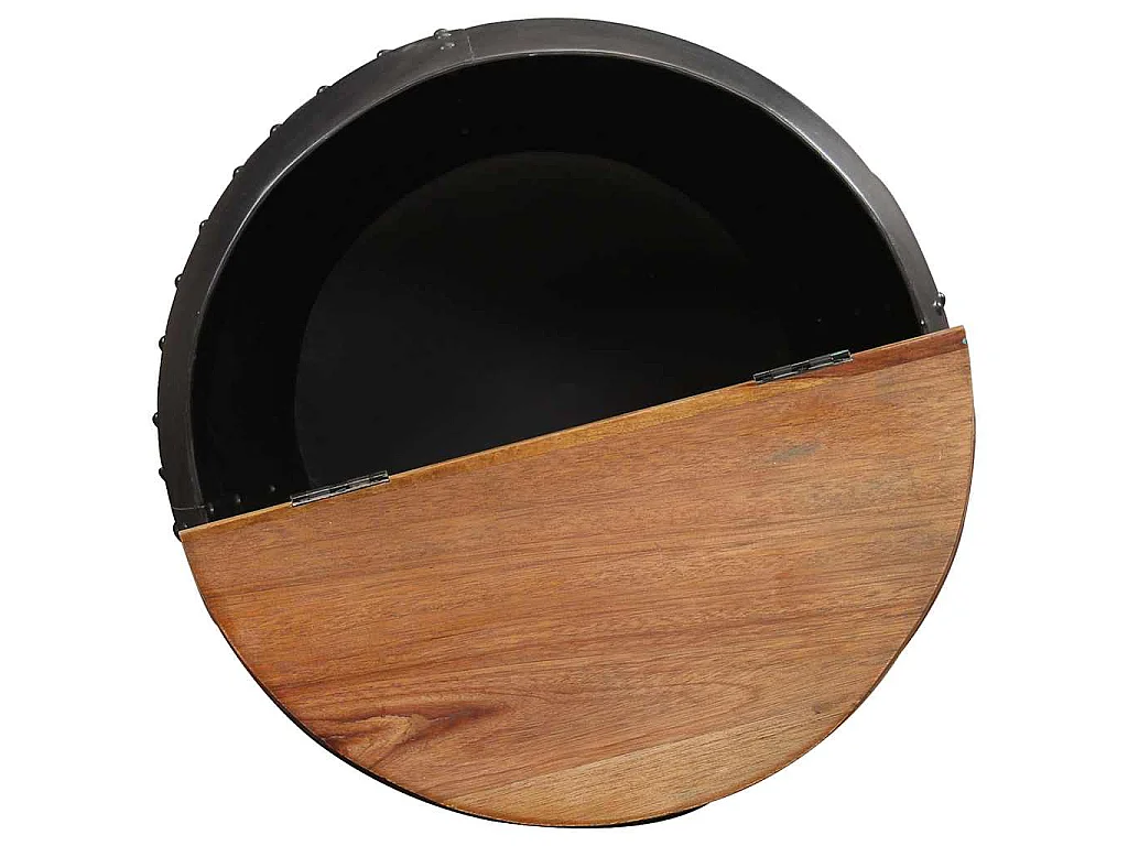 Salontafel 53x43 cm massief gerecycled hout