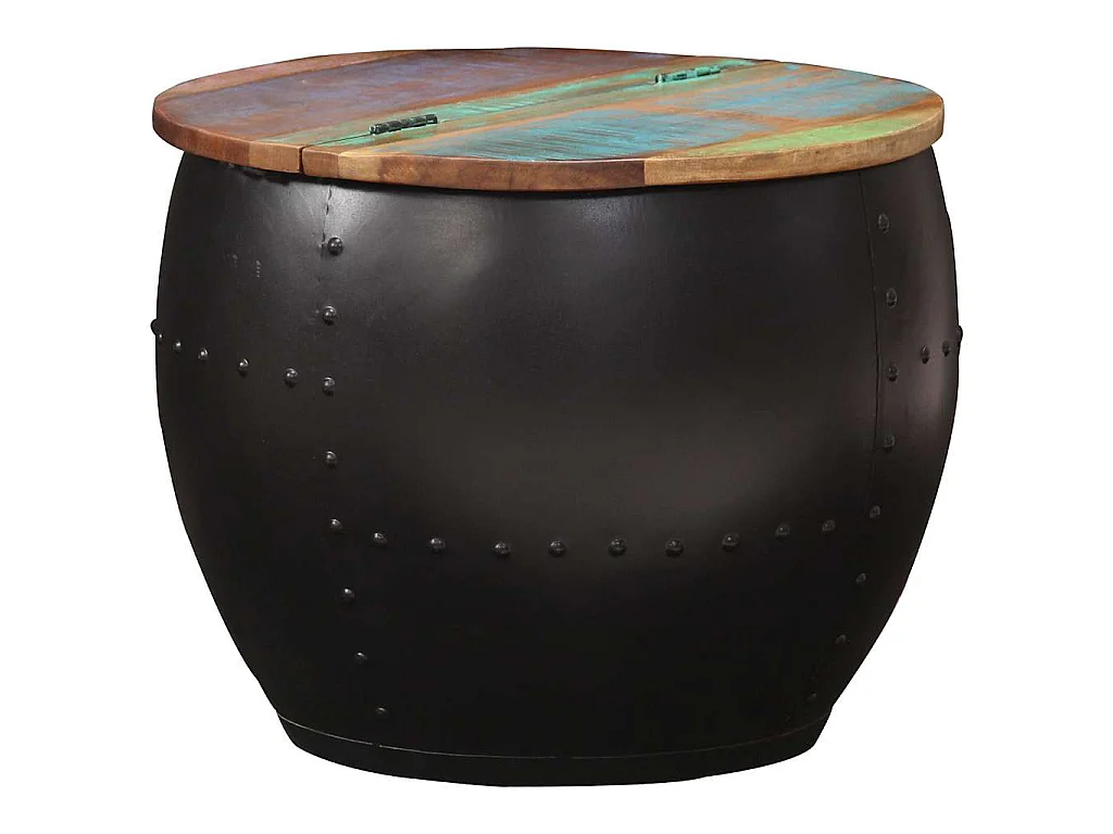 Salontafel 53x43 cm massief gerecycled hout