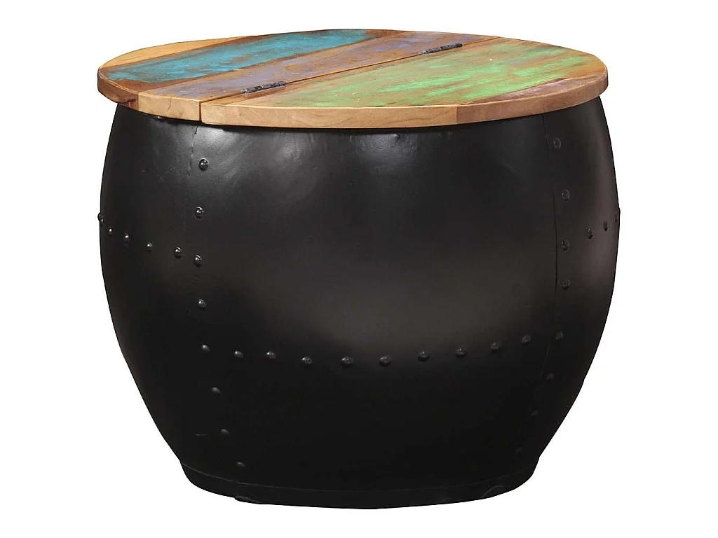 Salontafel 53x43 cm massief gerecycled hout