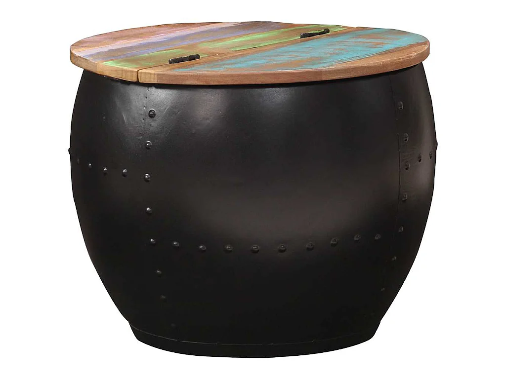 Salontafel 53x43 cm massief gerecycled hout