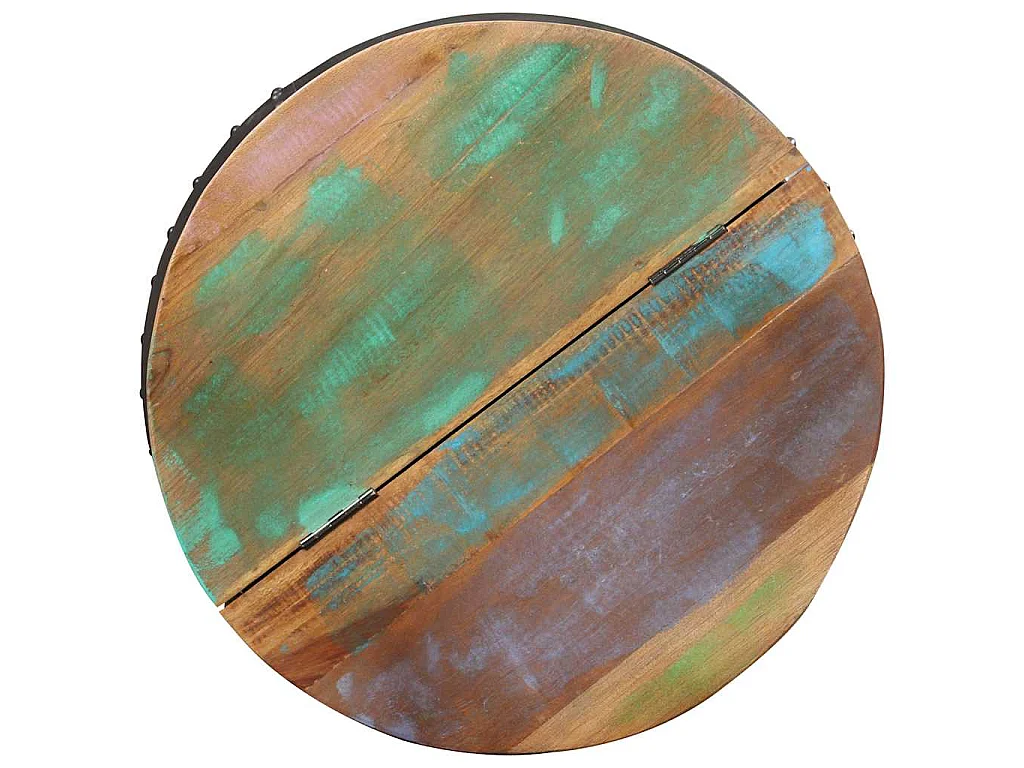 Salontafel 53x43 cm massief gerecycled hout