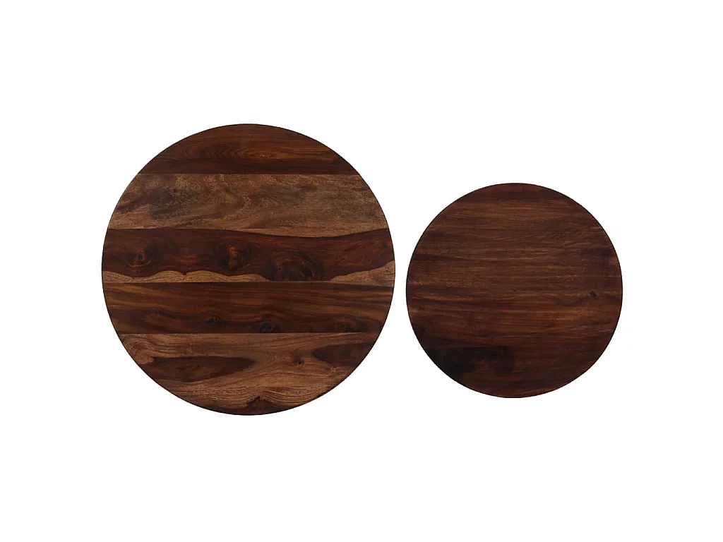 Ensemble de table basse 2 pcs Bois massif 60x35 cm