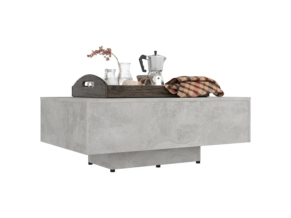 Table basse Gris béton 85x55x31 cm Bois d'ingénierie