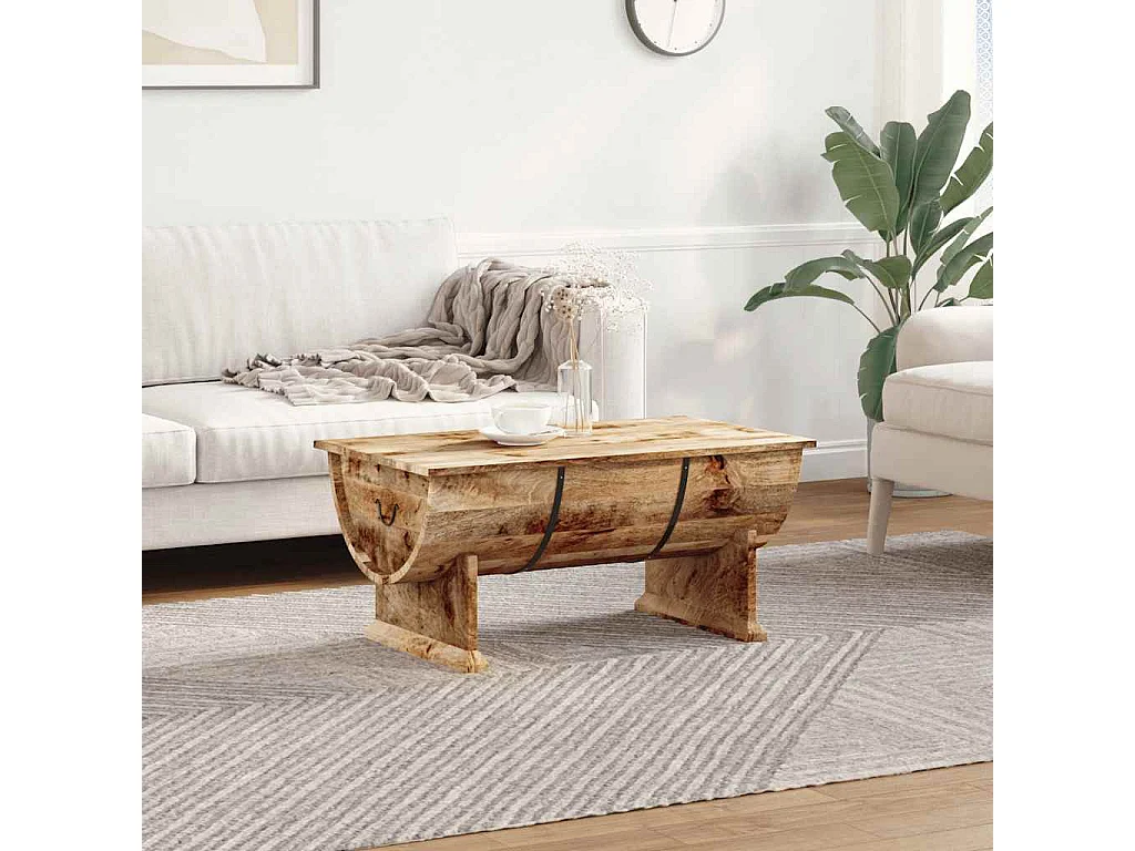 Table basse Bois de manguier massif 88x50x40 cm