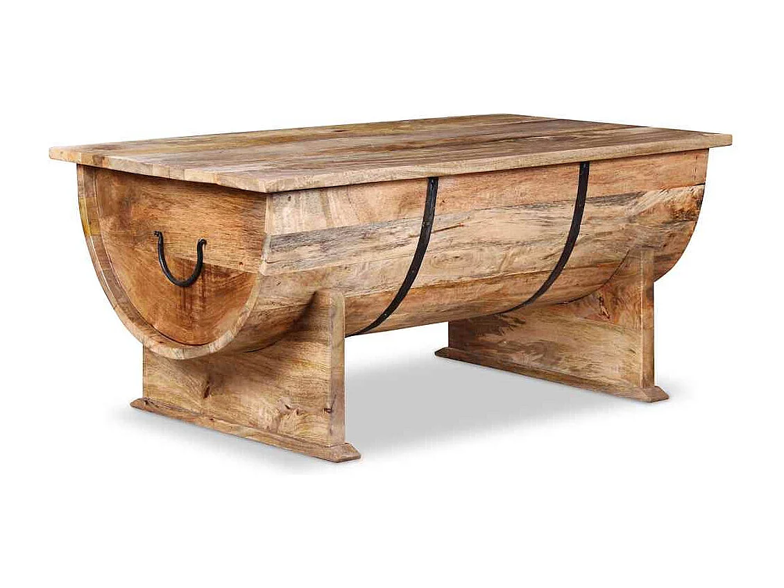Table basse Bois de manguier massif 88x50x40 cm