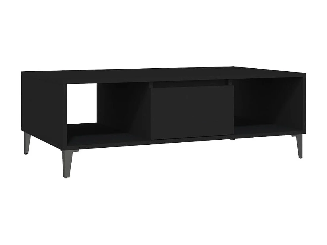 Table basse noir 103,5x60x35 cm bois d'ingénierie