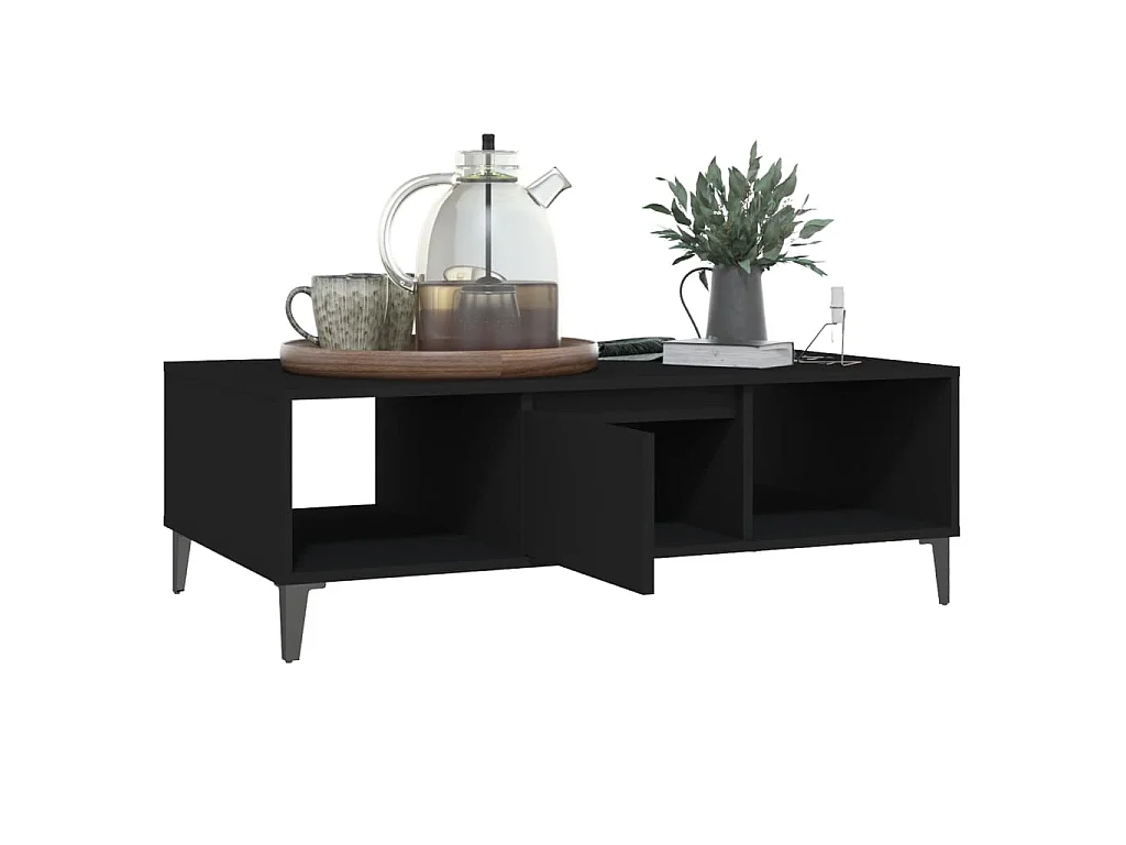 Salontafel 103,5x60x35 cm bewerkt hout zwart