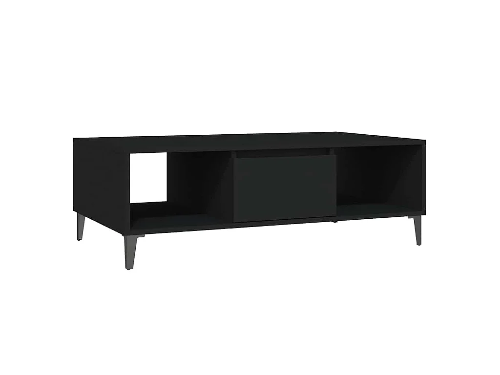 Table basse noir 103,5x60x35 cm bois d'ingénierie