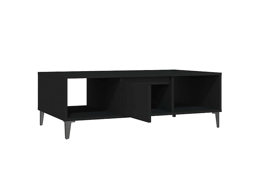 Table basse noir 103,5x60x35 cm bois d'ingénierie