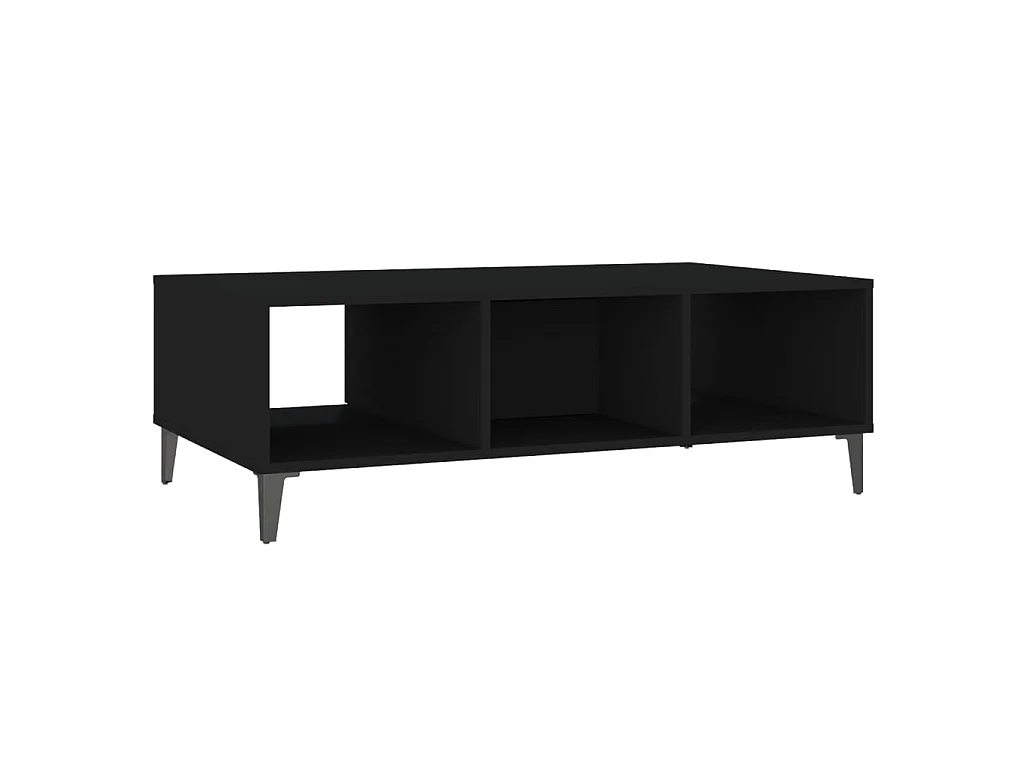 Table basse noir 103,5x60x35 cm bois d'ingénierie