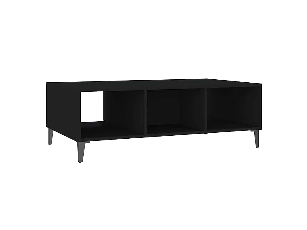 Table basse noir 103,5x60x35 cm bois d'ingénierie