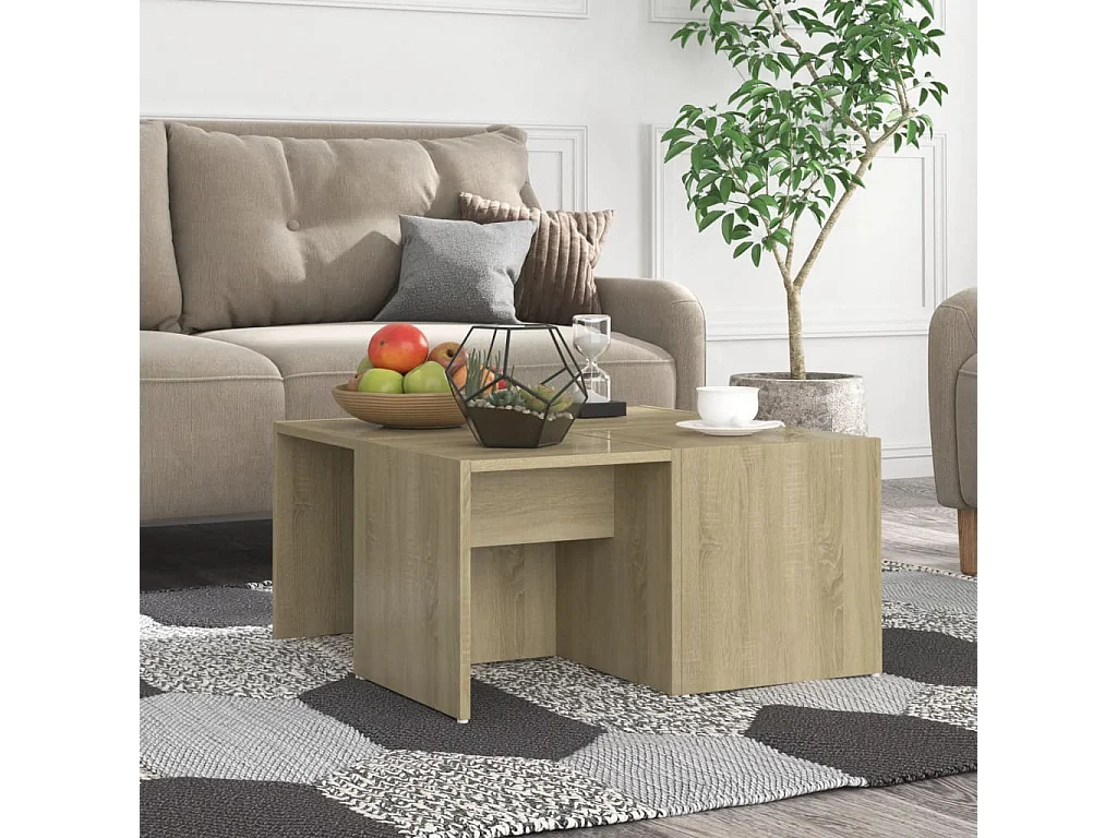 Tables basses 4 pcs chêne Sonoma 33x33x33 cm bois d'ingénierie