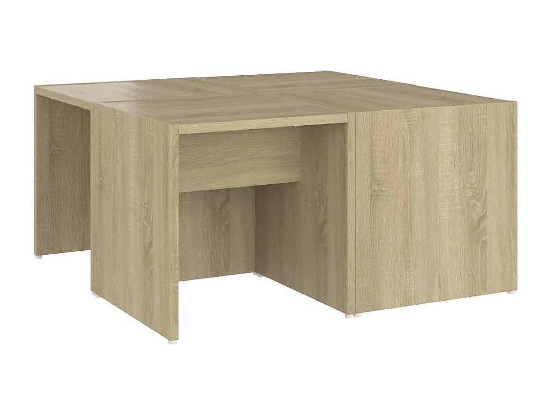 Tables basses 4 pcs chêne Sonoma 33x33x33 cm bois d'ingénierie