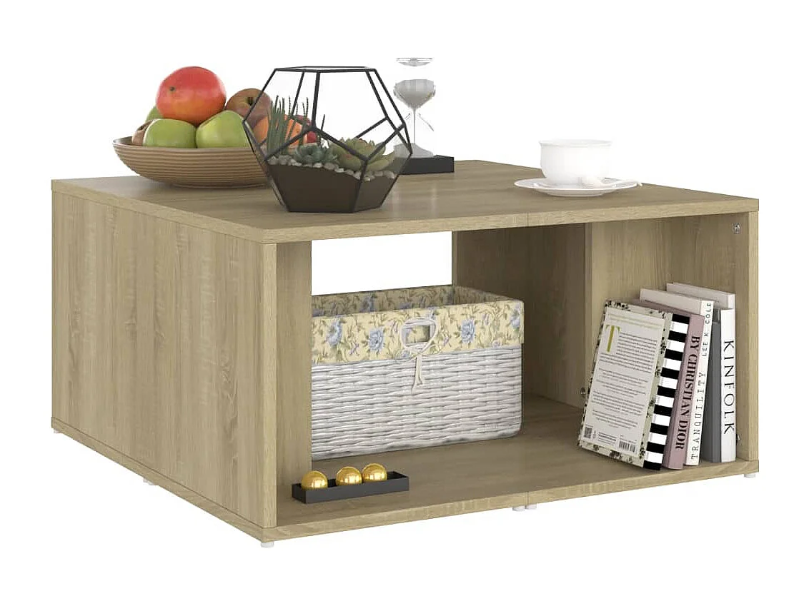 Tables basses 4 pcs chêne Sonoma 33x33x33 cm bois d'ingénierie