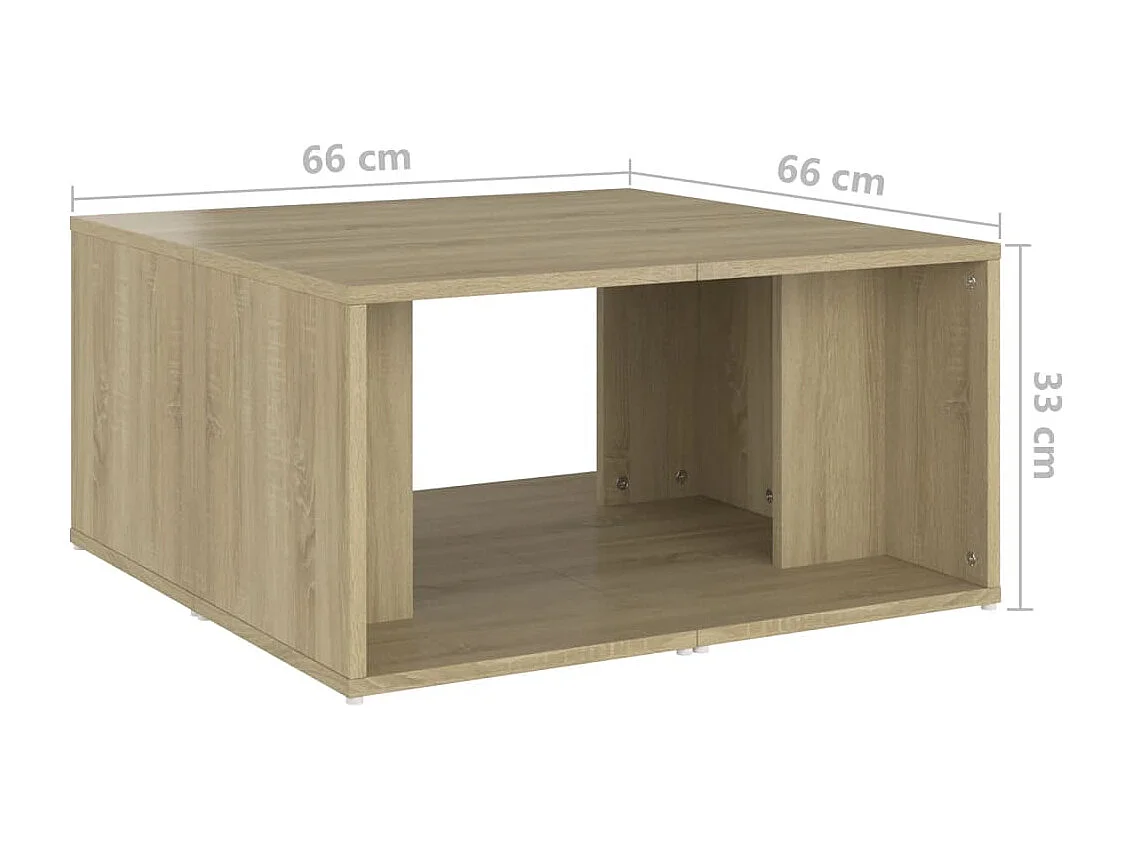 Tables basses 4 pcs chêne Sonoma 33x33x33 cm bois d'ingénierie