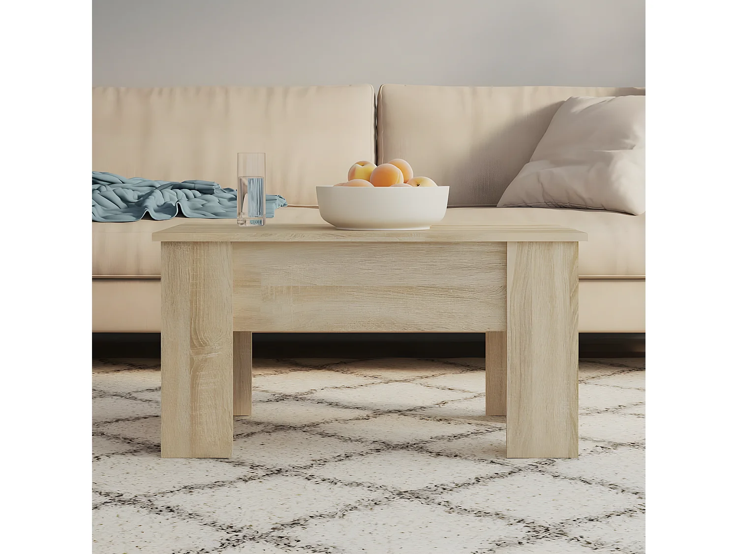 Couchtisch Sonoma-Eiche 79x49x41 cm Holzwerkstoff