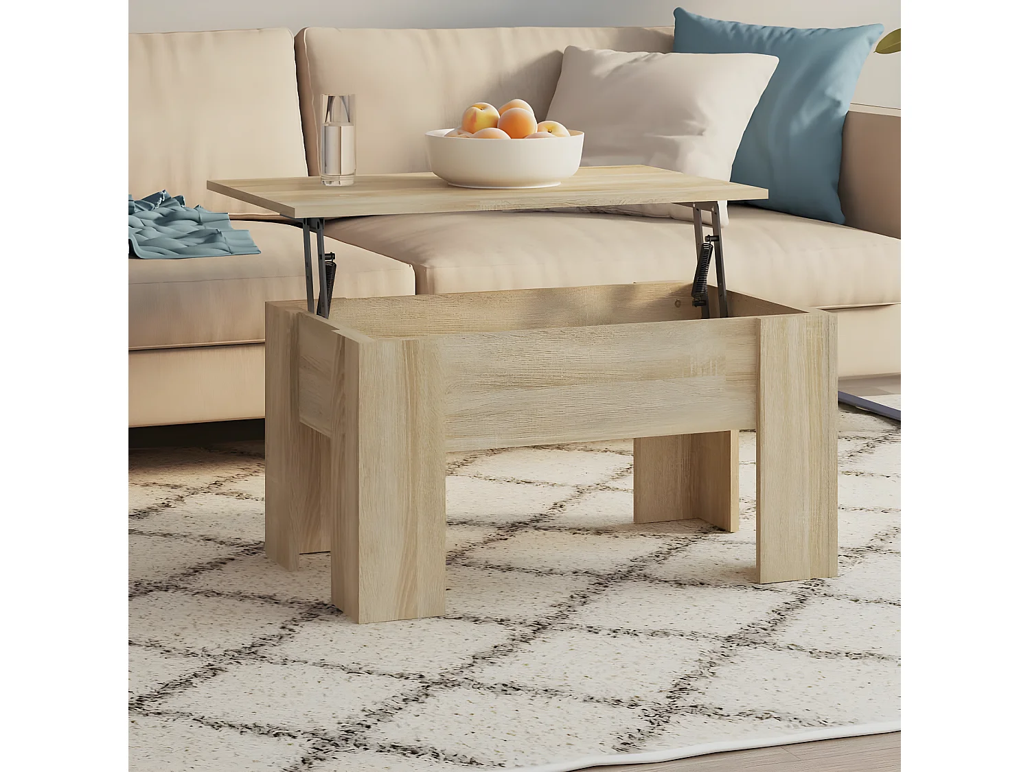 Couchtisch Sonoma-Eiche 79x49x41 cm Holzwerkstoff