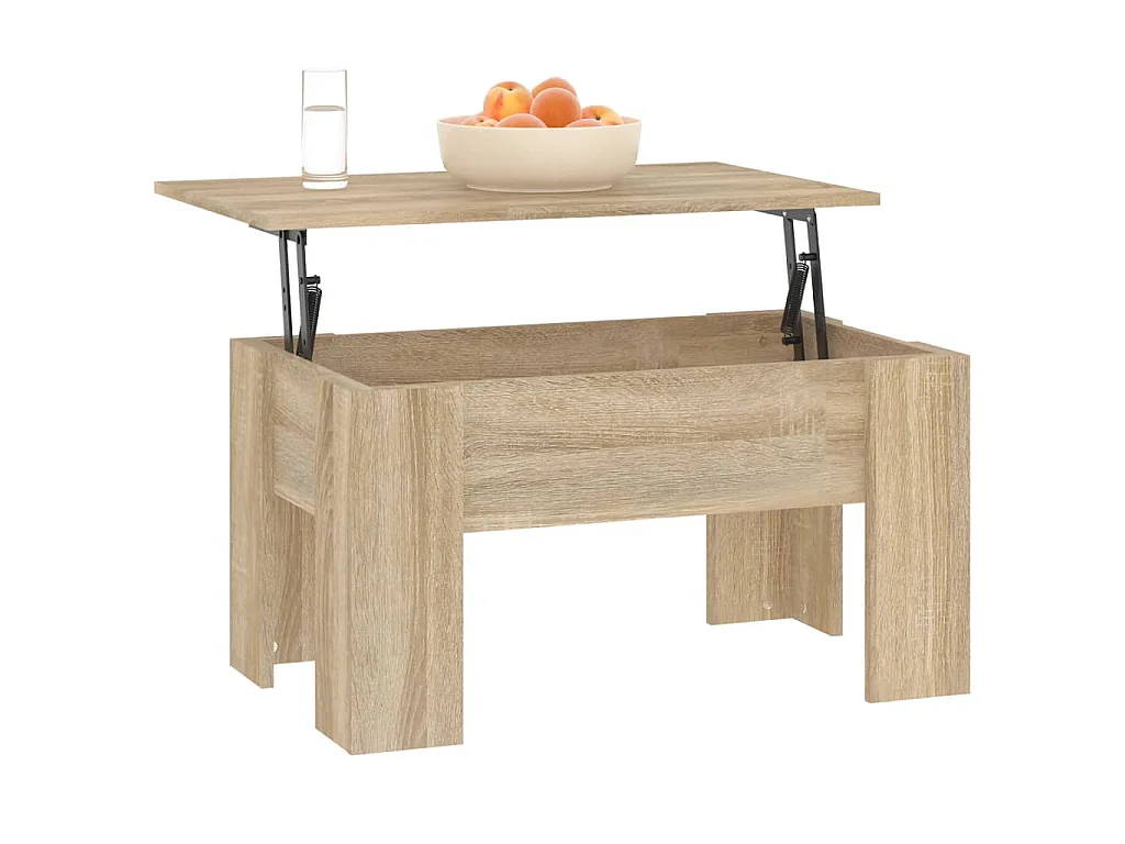 Tavolino da Salotto Rovere Sonoma 79x49x41 cm Legno Multistrato