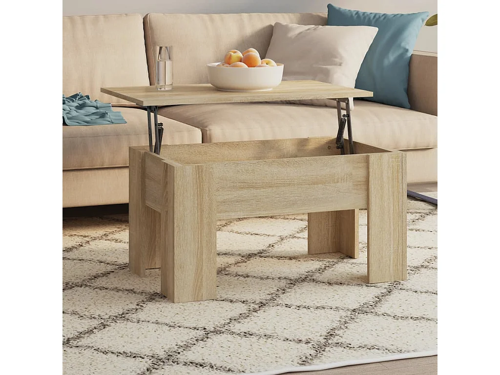 Tavolino da Salotto Rovere Sonoma 79x49x41 cm Legno Multistrato