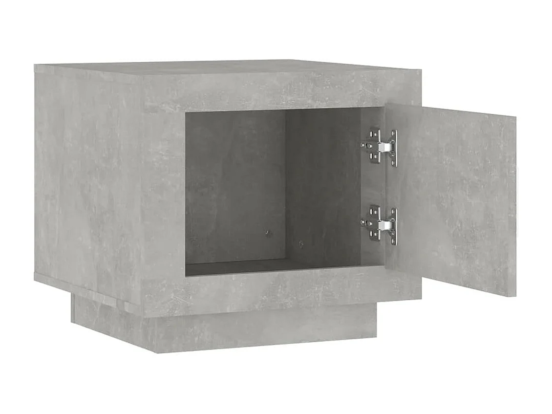 Table basse gris béton 51x50x45 cm bois d'ingénierie