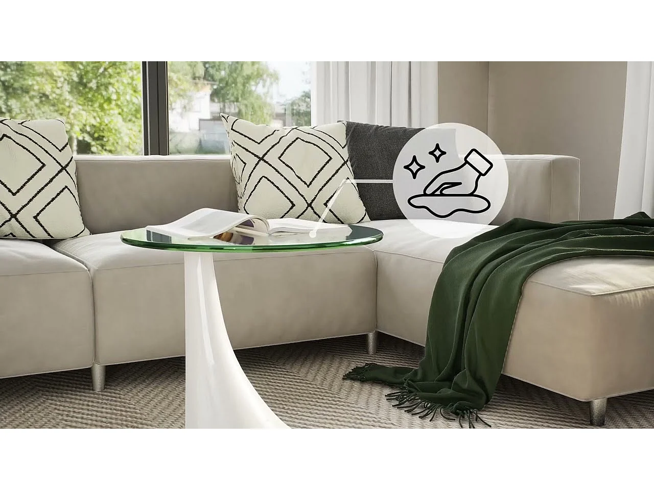 Table basse et dessus de table Verre rond Noir brillant 2 pcs
