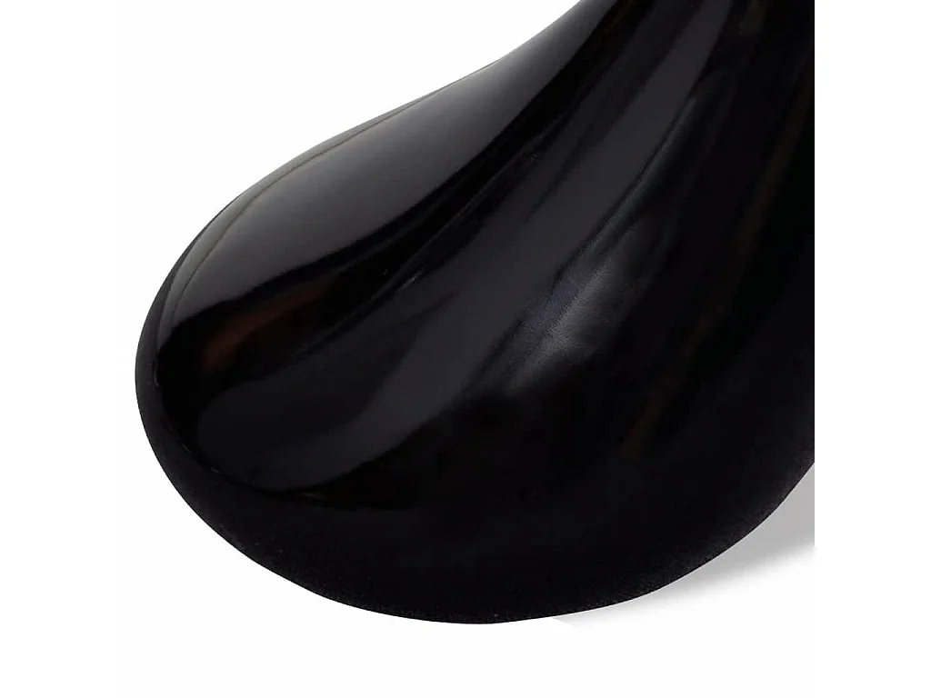Table basse et dessus de table Verre rond Noir brillant 2 pcs