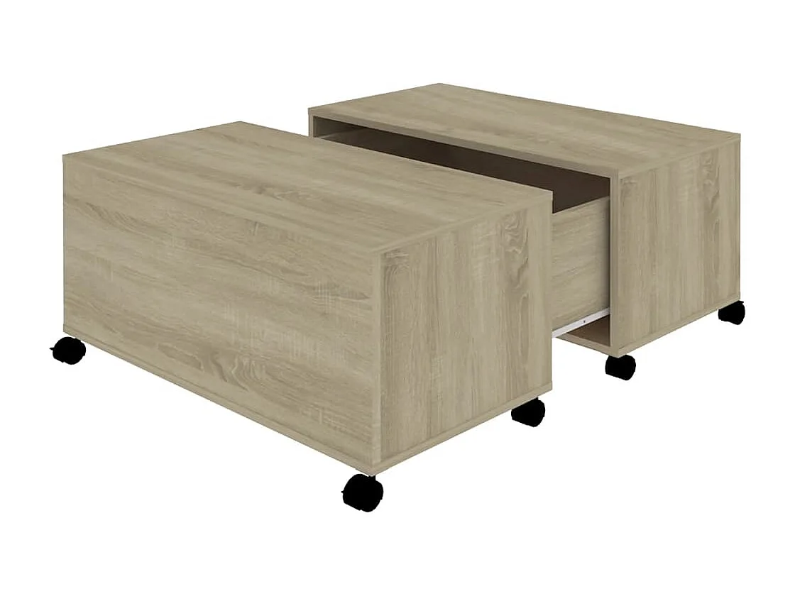 Mesa de centro 75x75x38 cm contraplacado carvalho sonoma