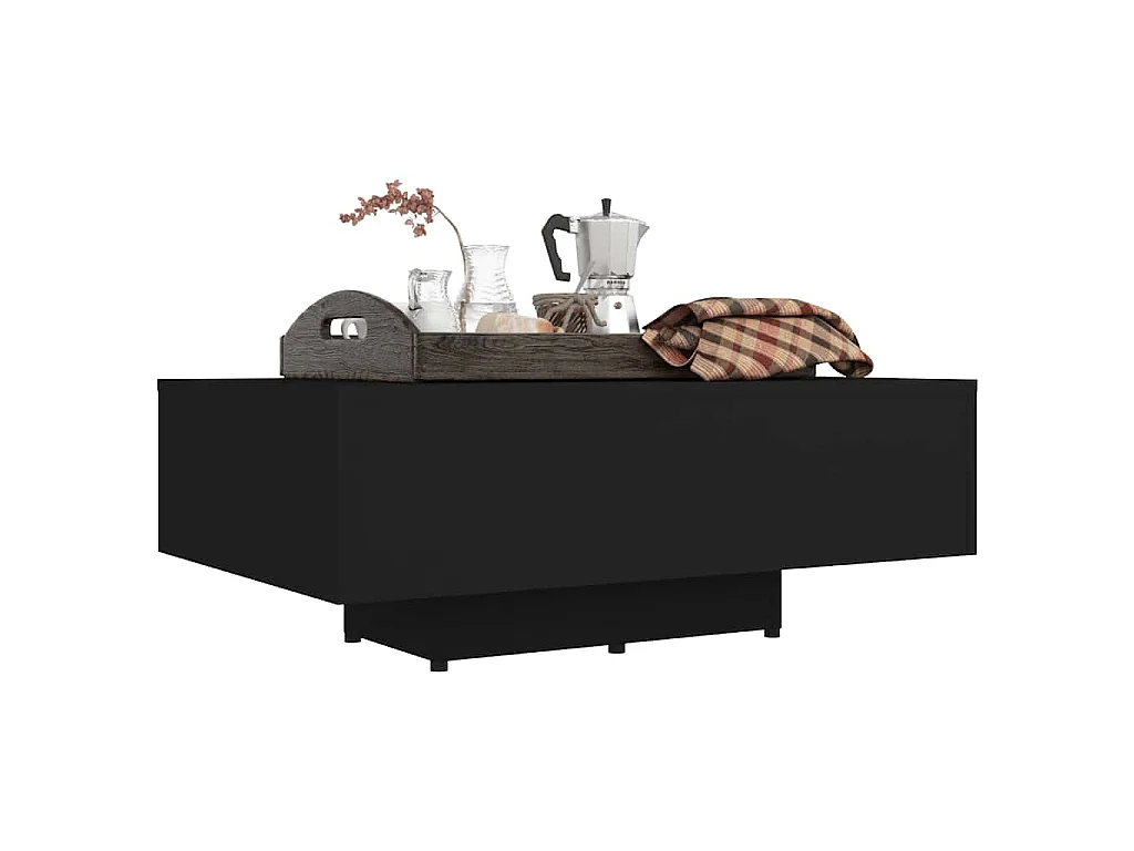 Table basse Noir 85x55x31 cm Bois d'ingénierie